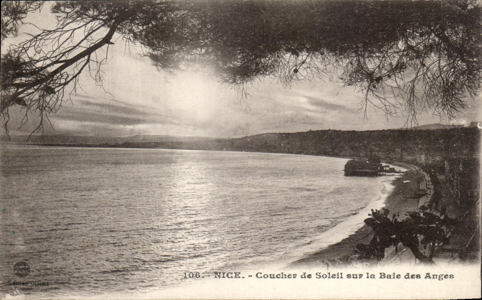 CPA Nice Coucher De Soleil Sur La Baie Des Anges