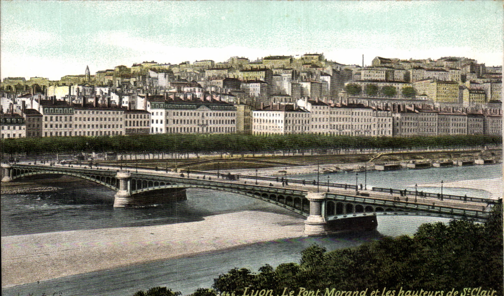 Lyon. Le Pont Morand et les hauteurs de Saint-Clair — éditeur AQUA PHOTO PARIS, n° 2666