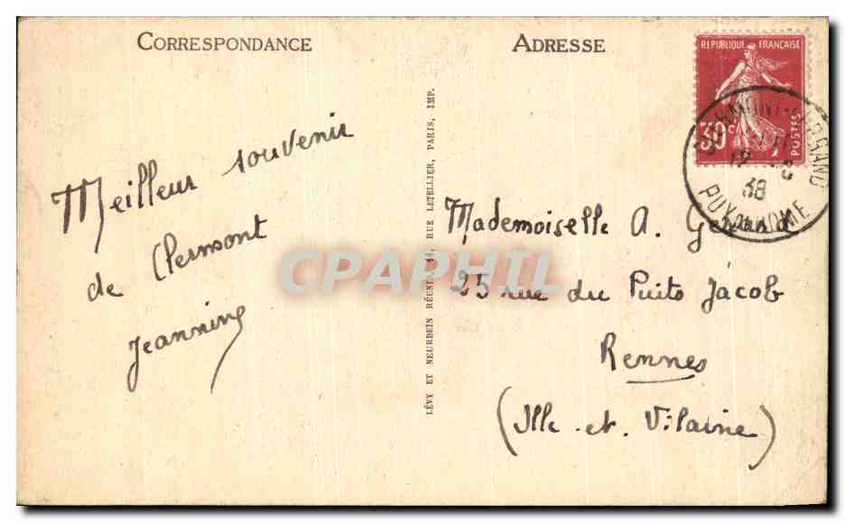 CPA Cathedrale De Clermont Ferrand Portail Occidental — Reverso