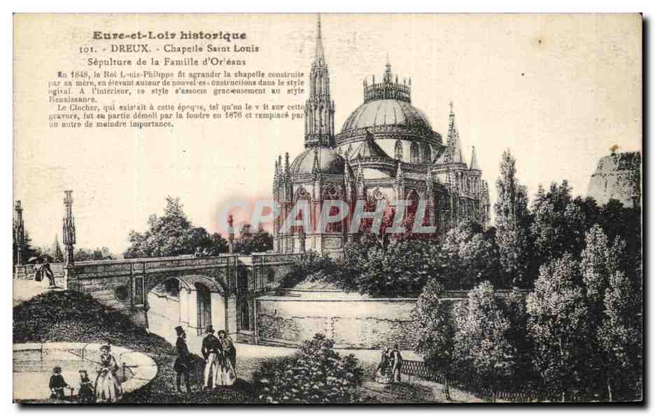 Dreux - Chapelle Saint-Louis — Sépulture de la Famille d'Orléans — Éditeur inconnu, n° 101
