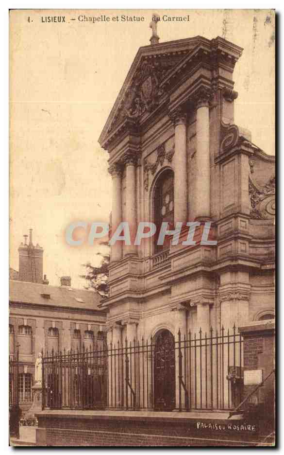 CPA Lisieux Chapelle et Statue du Carmel