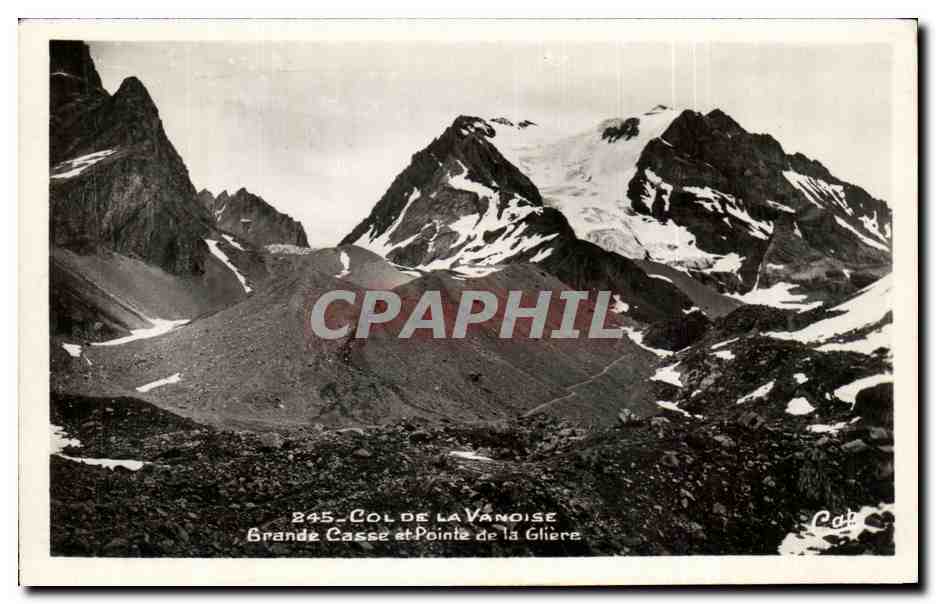 CPSM Col de la Vanoise Grande Casse et Pointe de la Glierre