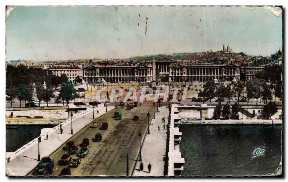CPA Paris Pont et Place de la Concorde