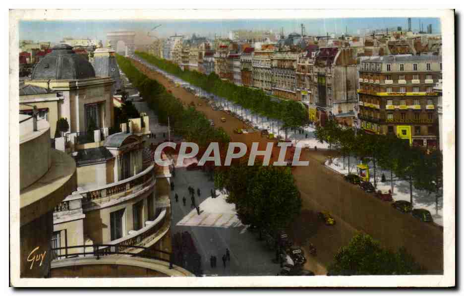 CPA Paris Et Ses Merveilles L'Avenue des Champs Elysees Arc de Triomphe