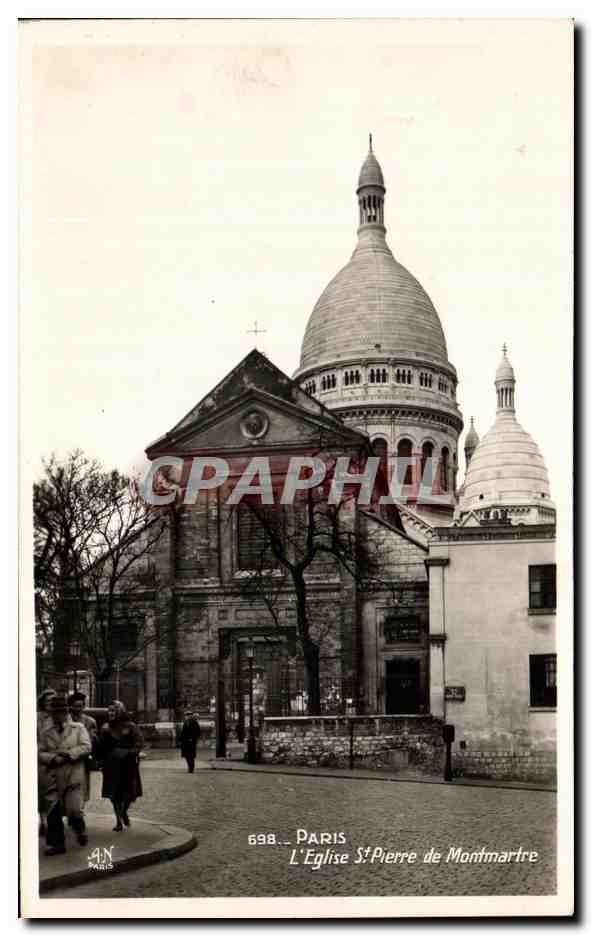 CPA Paris L'Eglise St Pierre de Montmartre Sacre Coeur 