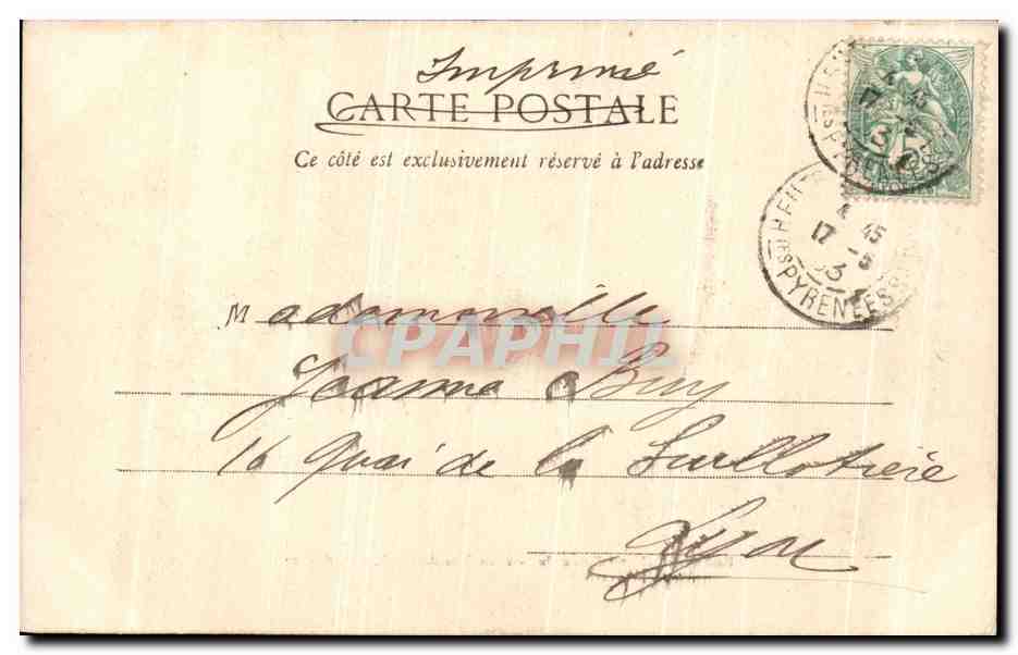 CPA Basilique de Notre Dame de Lourdes  — Verso