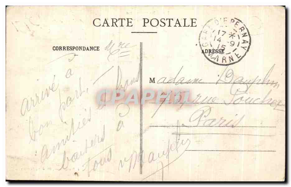 Épernay - Hôpital-Hospice Auban-Moët — J. Bracquemart, lib.-édit., Épernay — Back