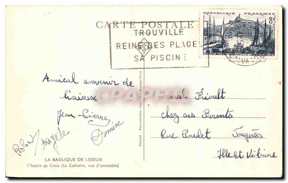 CPA La Basilique De Lisieux Chemin de Croix  — Rückseite