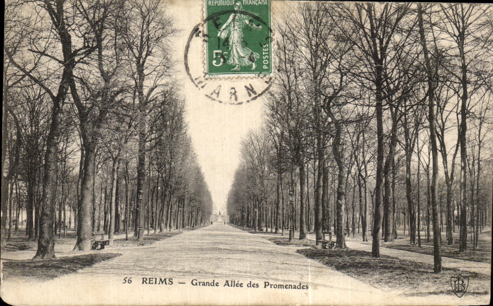 Reims — Grande Allée des Promenades — Éditeur non identifié, n° 56