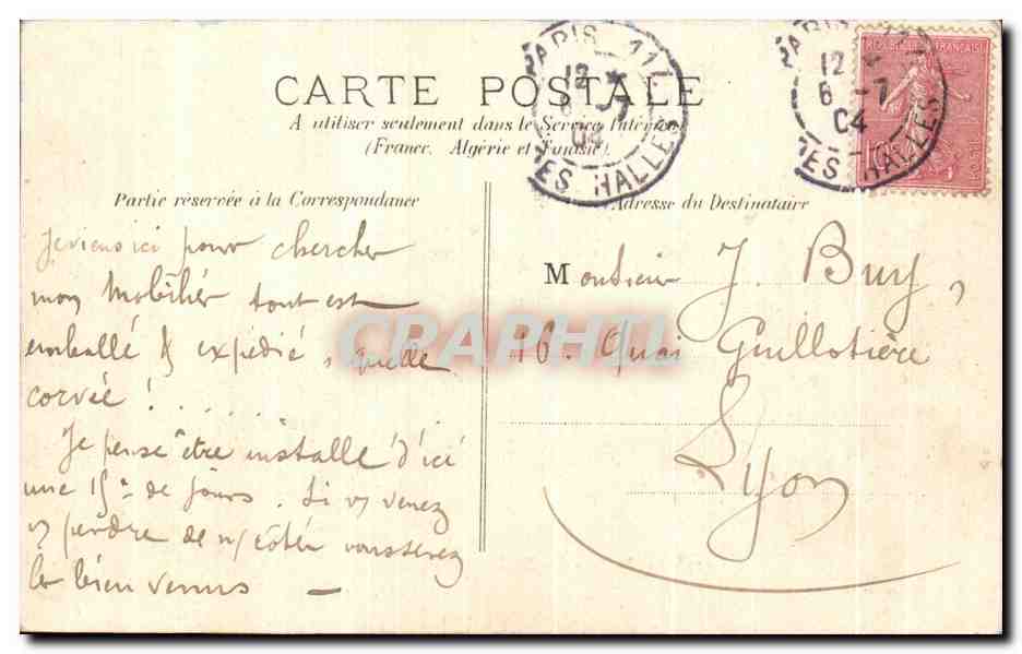 CPA Paris Le Theatre du Chatelet — Rückseite