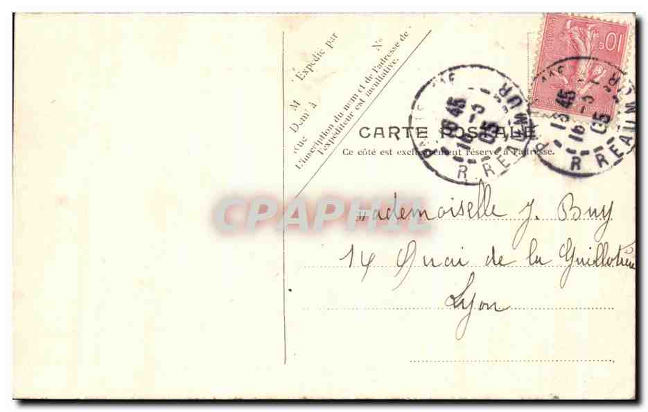 CPA Paris Rue Royale et la Madeleine — Verso