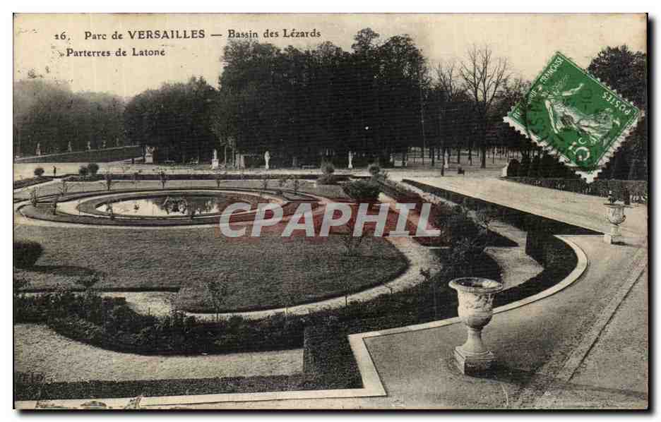 CPA Parc De Versailles Bassin Des Lezards Parterres De Latone