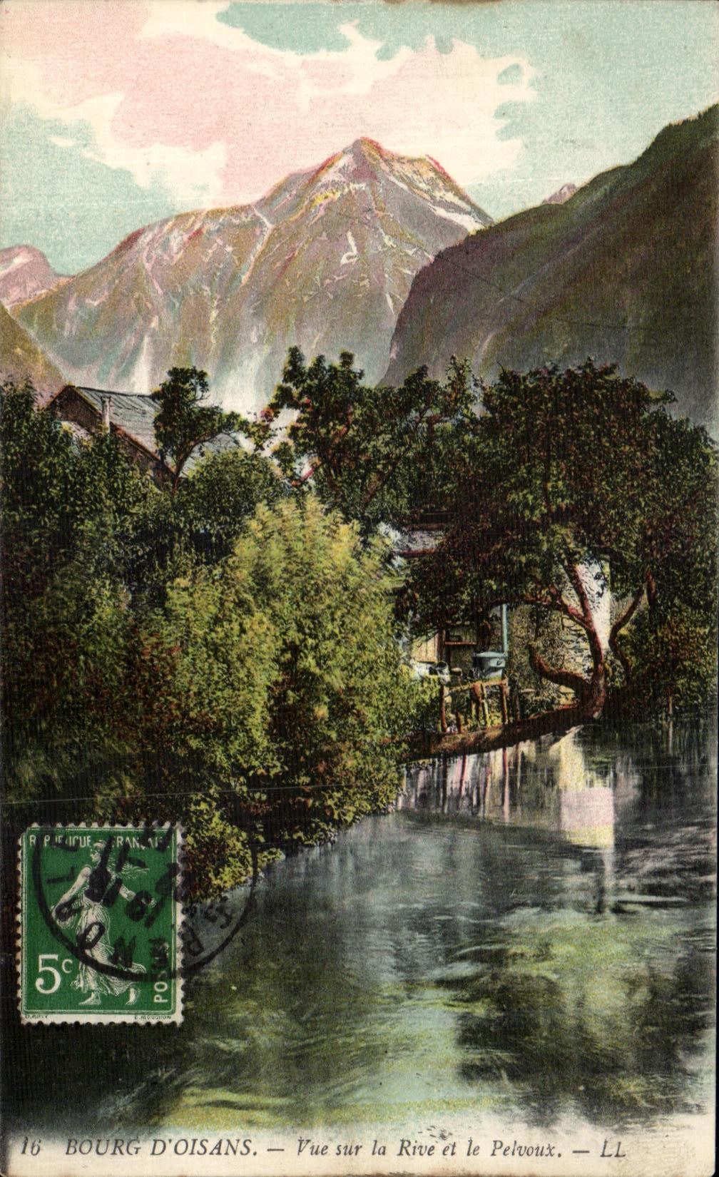CPA Bourg D'oisans Vue Sur La Rive Et La Pelvoux