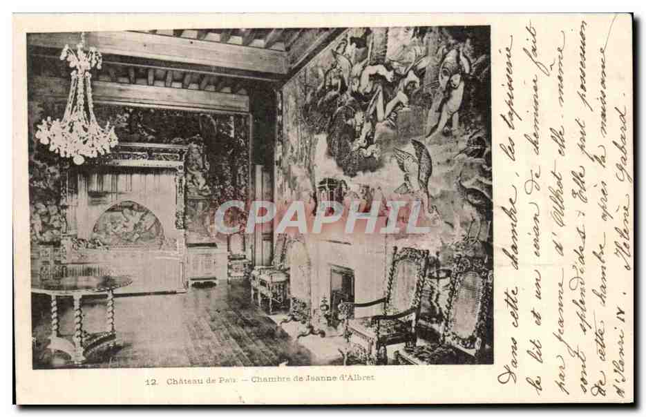 Château de Pau — Chambre de Jeanne d'Albret — éditeur anonyme, n° 12