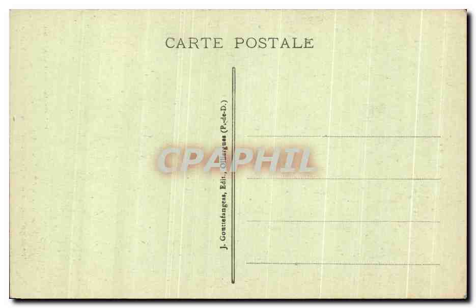 CPA La Chaise Dieu Porte Gothique A La Jonction Des Galeries Du Cloitre — Verso