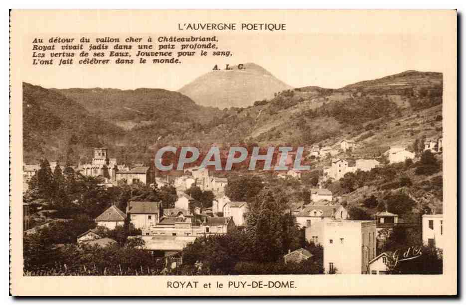 Royat et le Puy-de-Dôme — L'Auvergne Poétique — J. Gouttefangeas, éditeur n°1148