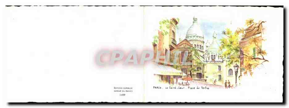CPSM Paris Place du Tertre Sacre Coeur Montmartre