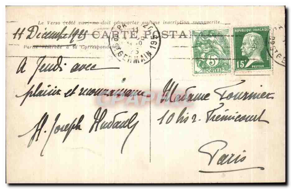 CPA Autel Antique Du Cachot de Bernadette — Rückseite