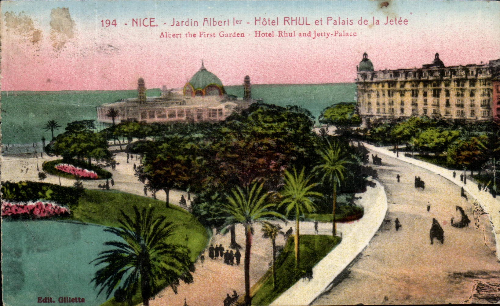 CPA Nice Jardin Albert 1er Hotel Rhul Et Palais De La Jetee 