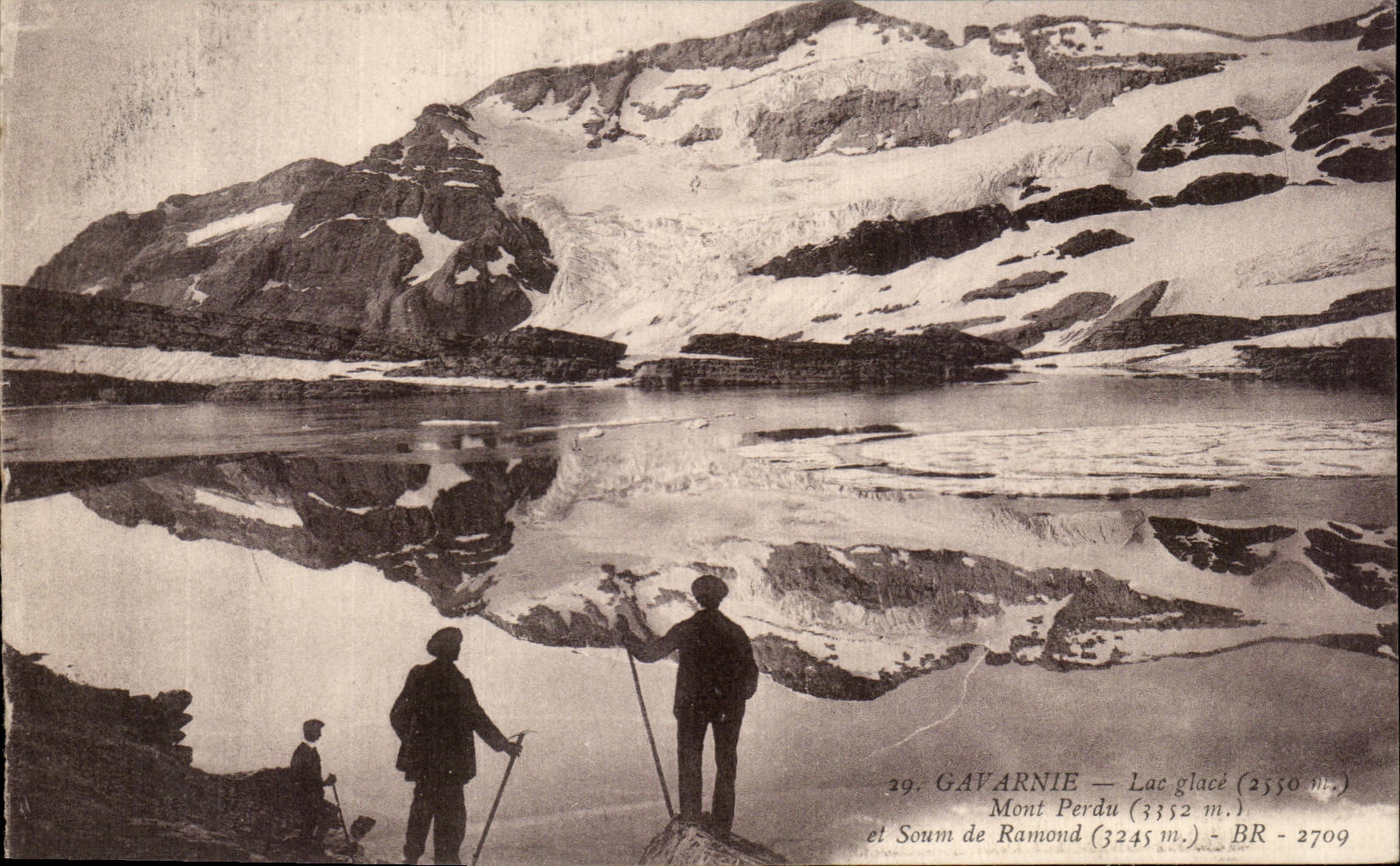 CPA Gavarnie Lac glace Mont perdu et Soum de Ramond 