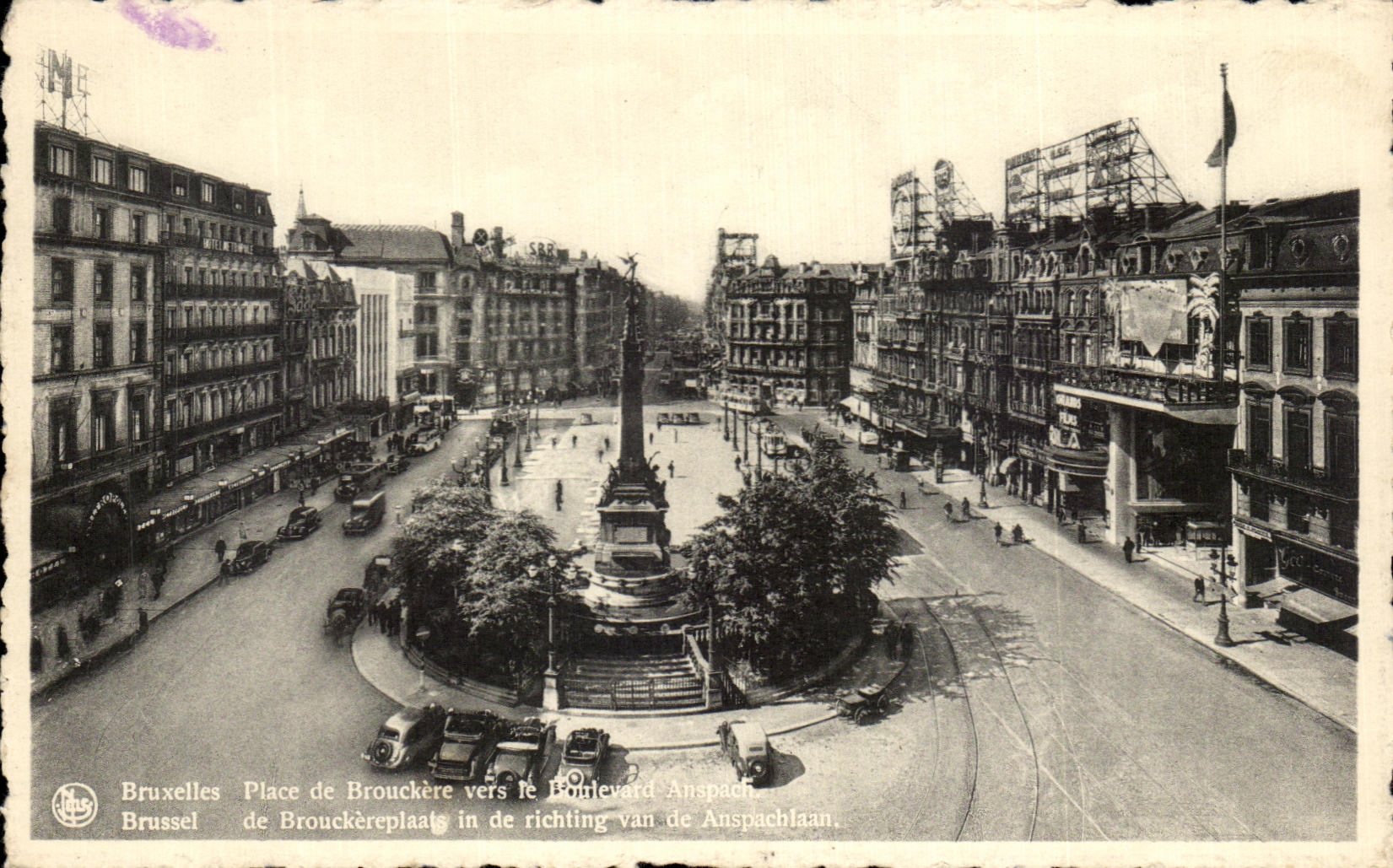 CPA Bruxelles Place de Brouckere vers le boulevard Anspach