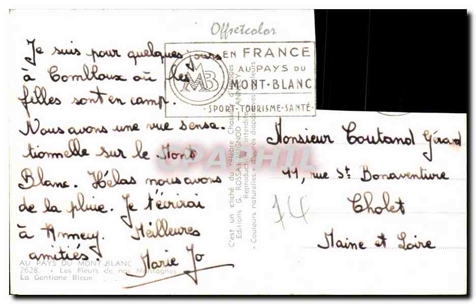Fleurs de Gentiane Bleue — Au Pays du Mont-Blanc — Éditions ROSA — Achterkant