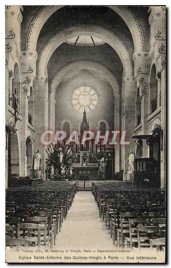 CPA Eglise Saint Antoine Des Quinze Vingts A Paris Vue Interieure
