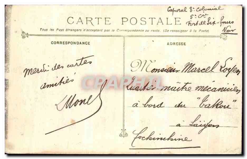 CPA Carqueivanne Le Pont Vue Prise Des Pins — Rückseite