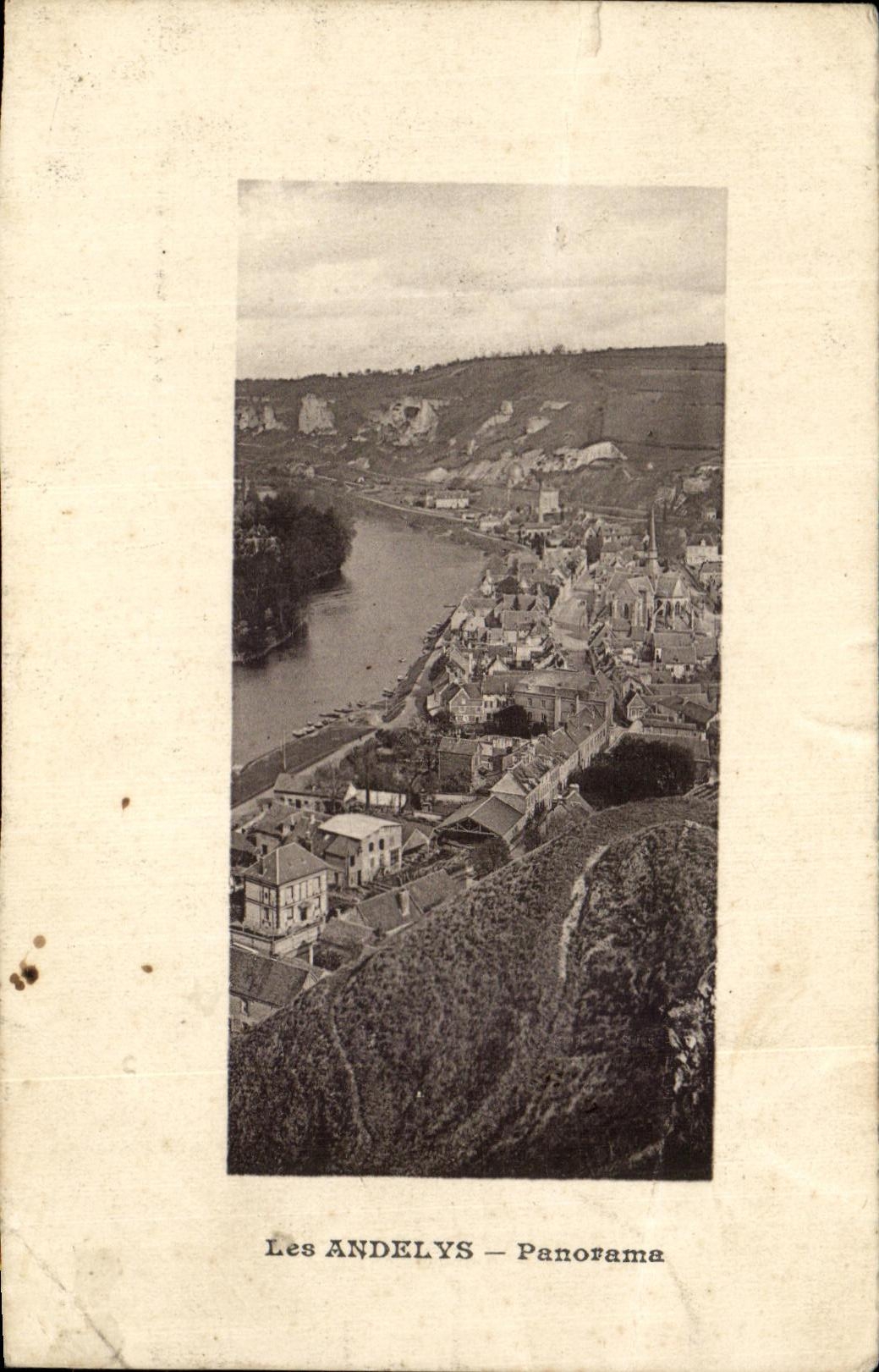 Antike Ansichtskarte Les Andelys Panorama