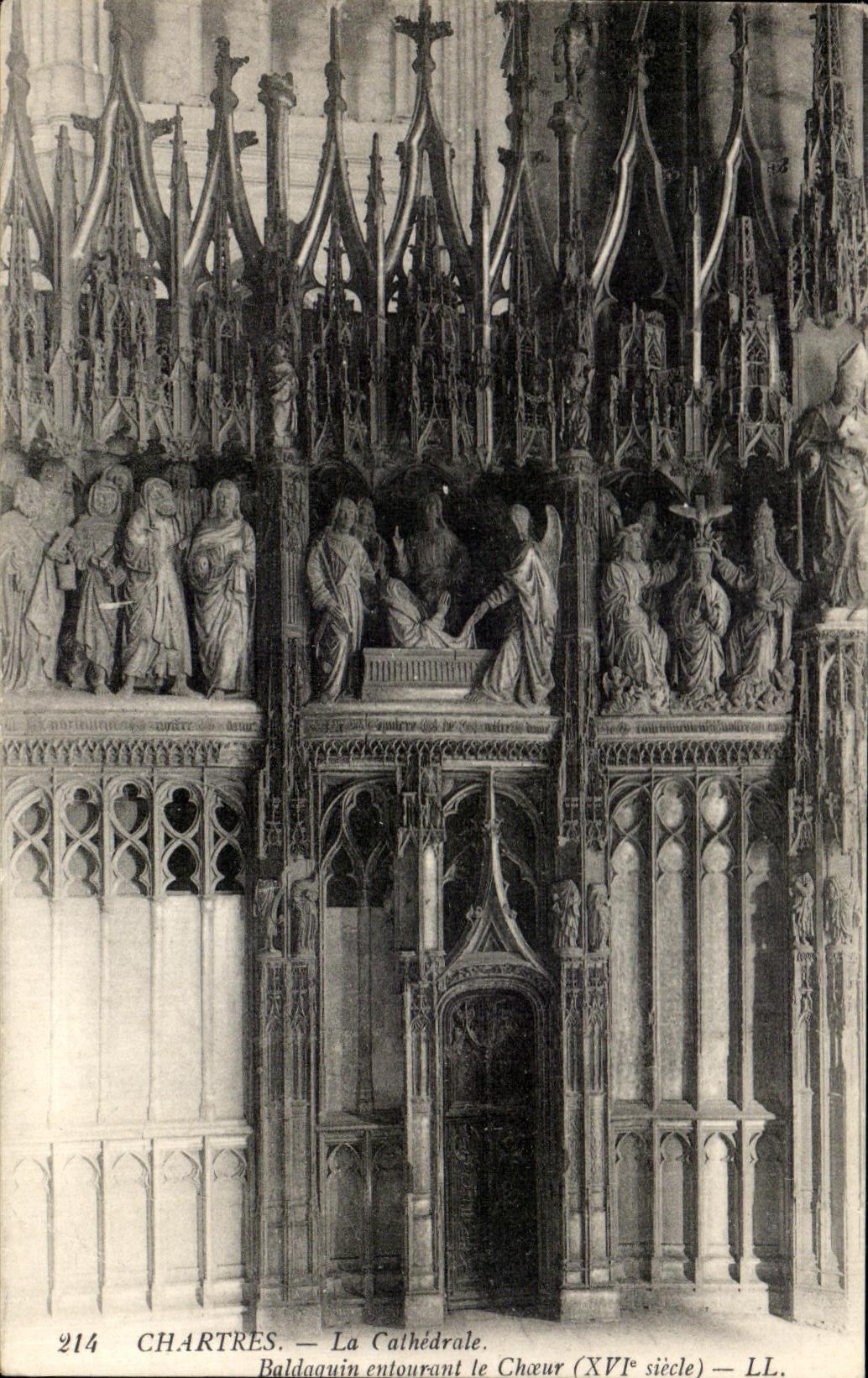 CPA Chartres La Cathedrale Baldaquin Le Choeur