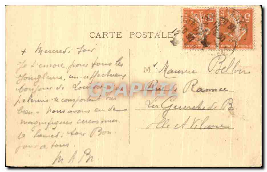 CPA Les Pyrenees Lourdes la Basilique — Verso