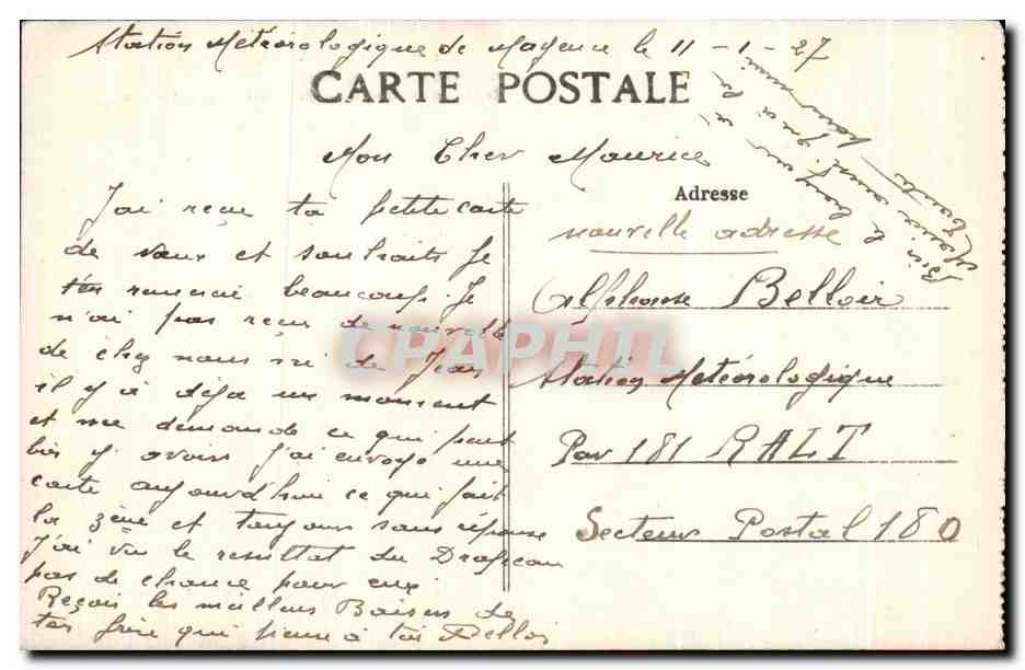 CPA Mayence Palais Grand Ducal Facade cote du Rhin occupe en par Napoleon Residence du General Commandant — Rückseite