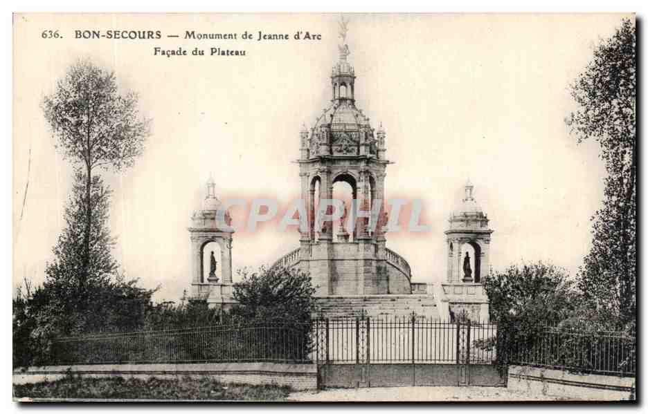 CPA Bon Secours Monument de Jeanne d'Arc Facade du Plateau