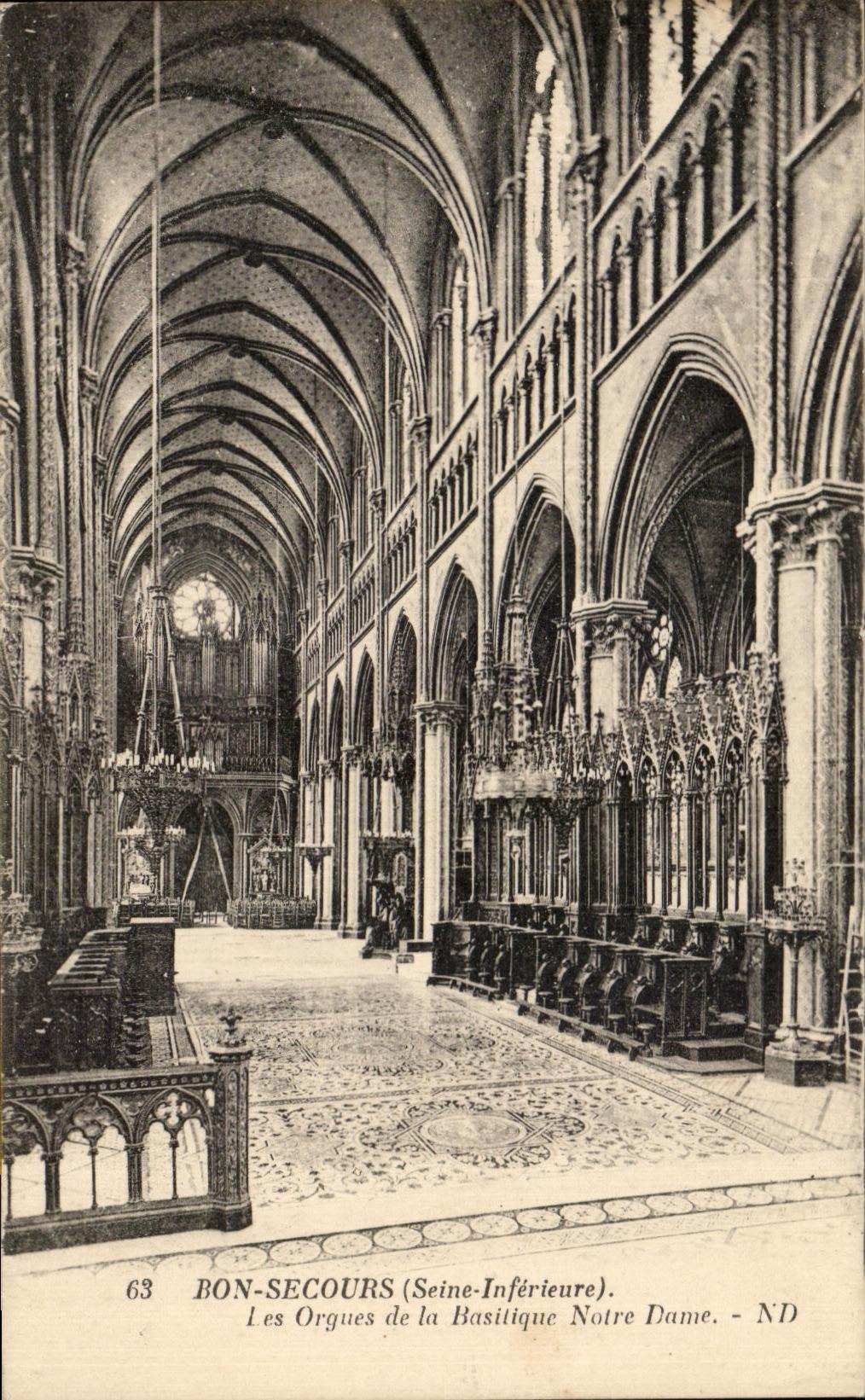CPA Bon Secours les Orgues de la Basilique Notre Dame