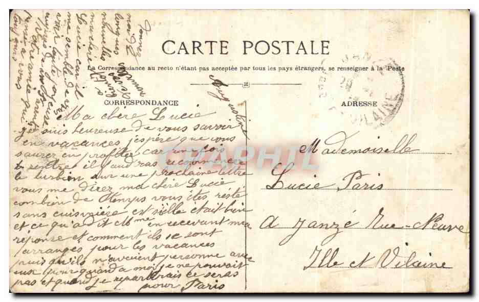 Le Buet vu du Prarion — vue alpine — Th. Grosset, édit. — Verso