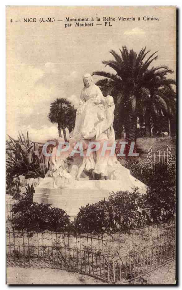 CPA Nice Monument a la Reine Victoria a Cimiez Par Maubert