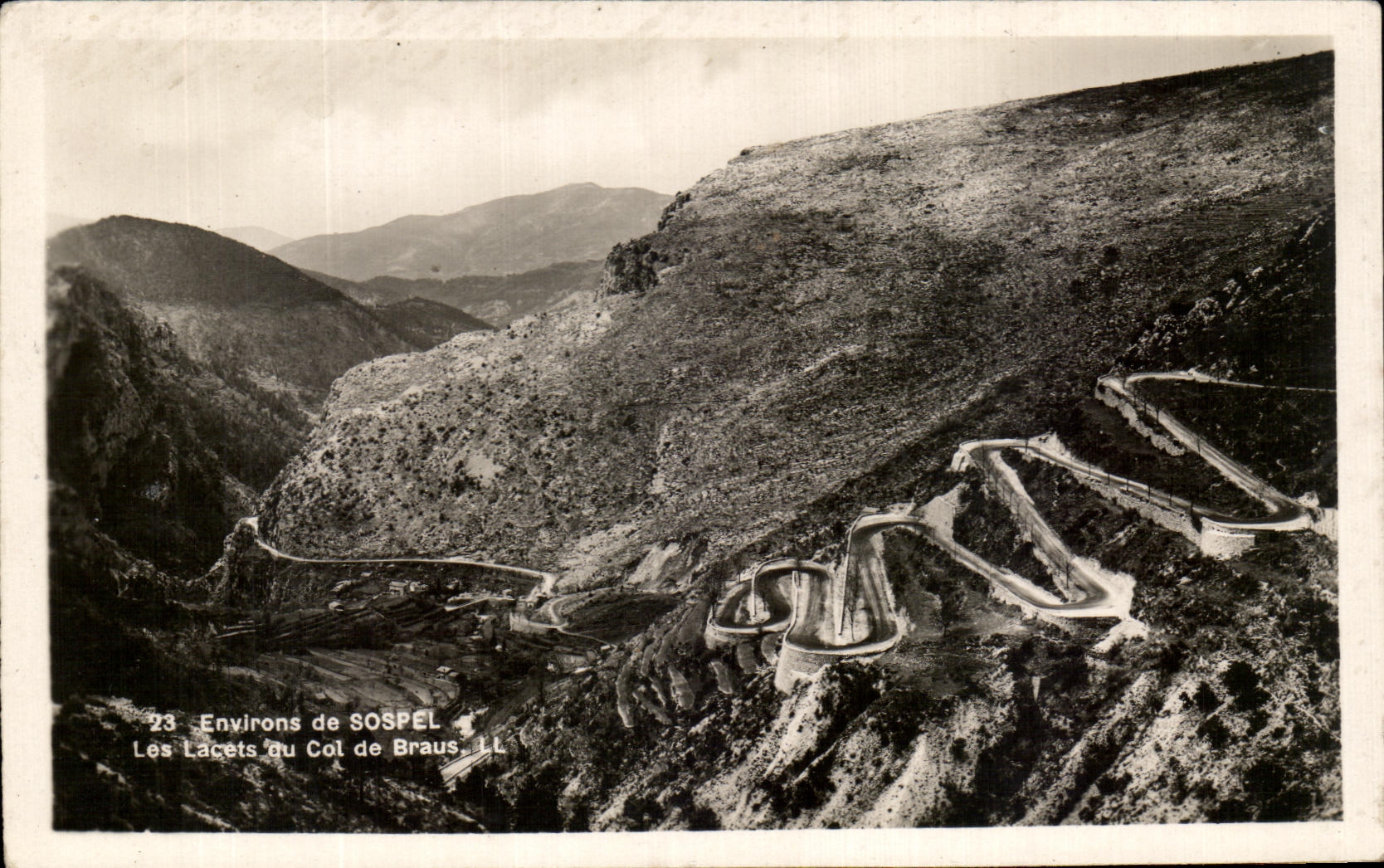 CPA Environs de Sospel Les Lacets Col de Braus