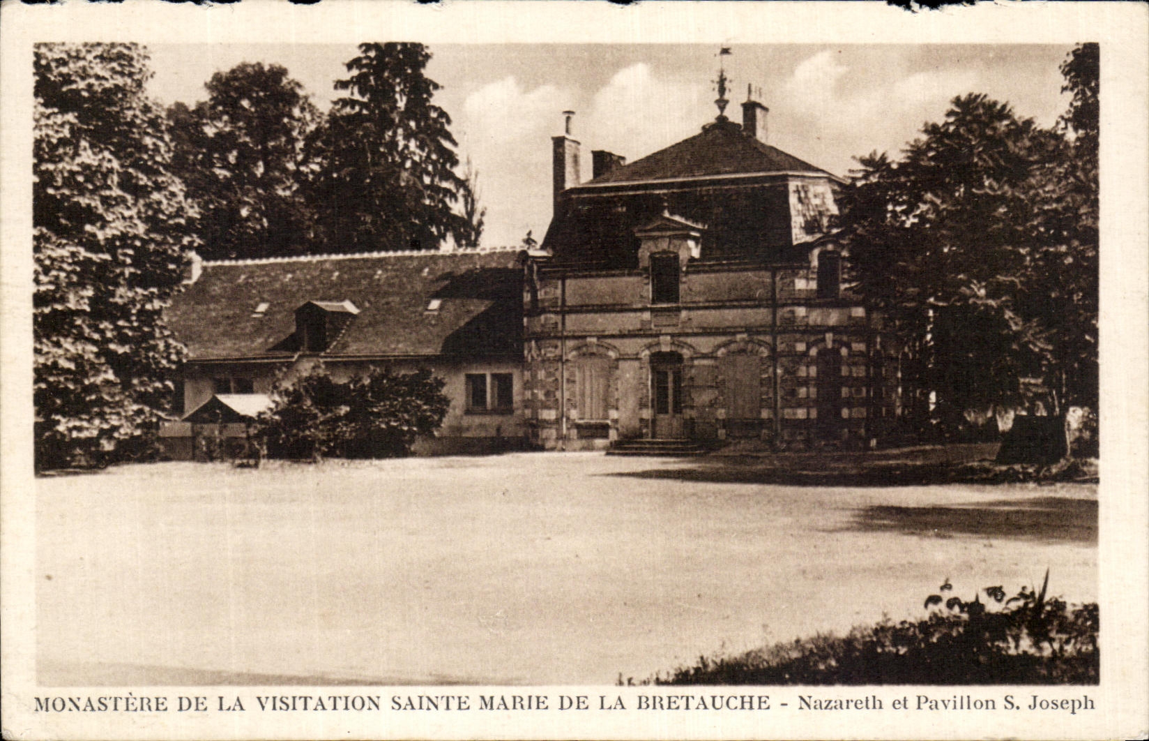 Antike Ansichtskarte Kloster La Vistation Sainte Marie de La Bretauche Nazareth und Pavillon Saint Joseph