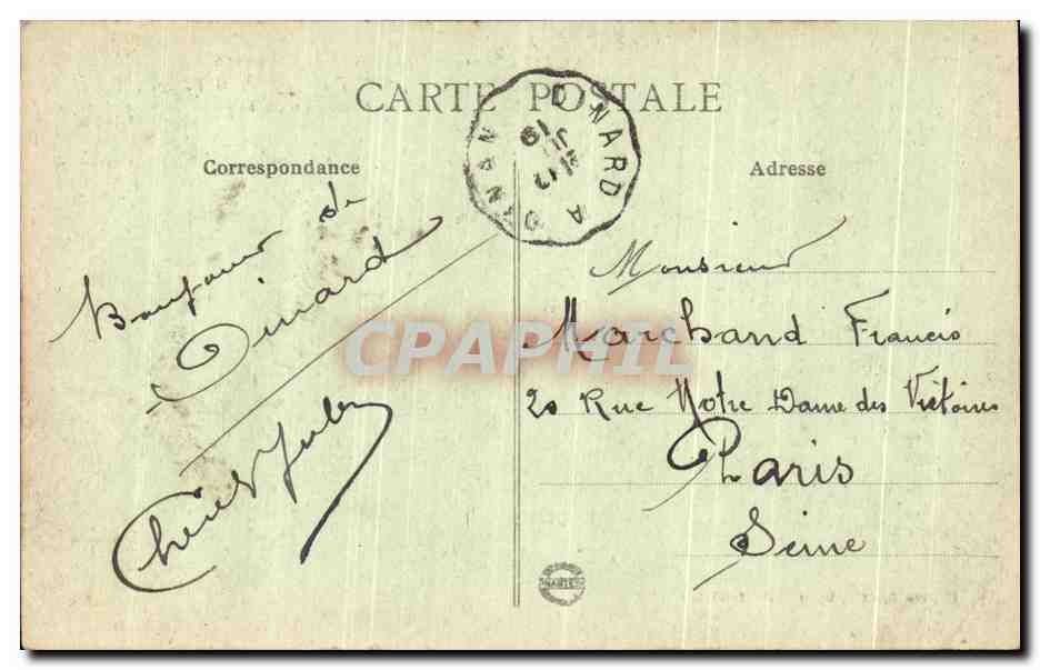 CPA Cote d'Emeraude Emerald Coast Dinard Etude de Vagues sur la Digue — Verso