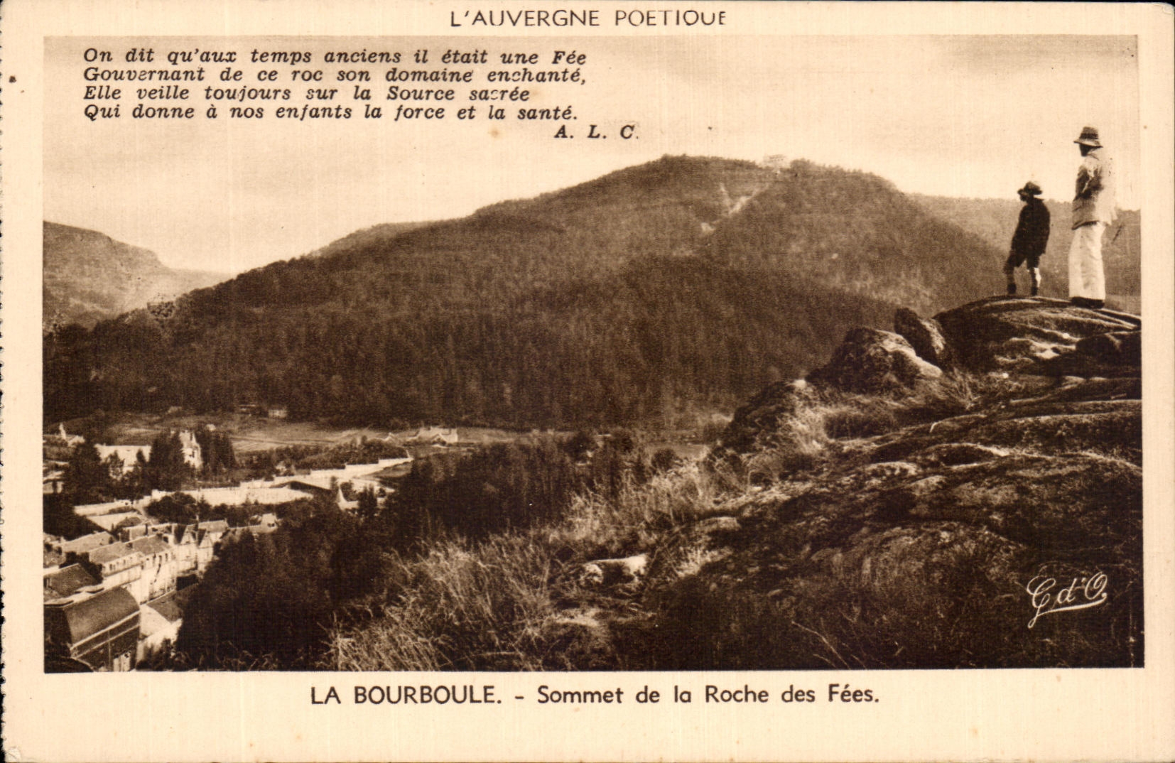 CPA La Bourboule Sommet de la Roche des Fees