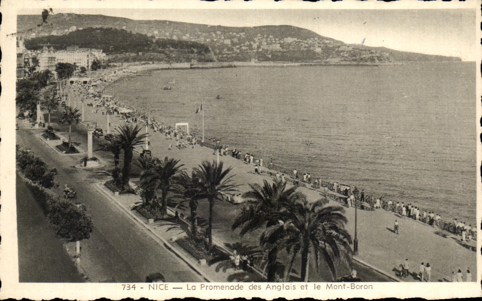 CPA Nice La Promenade des Anglais et le Mont Boron