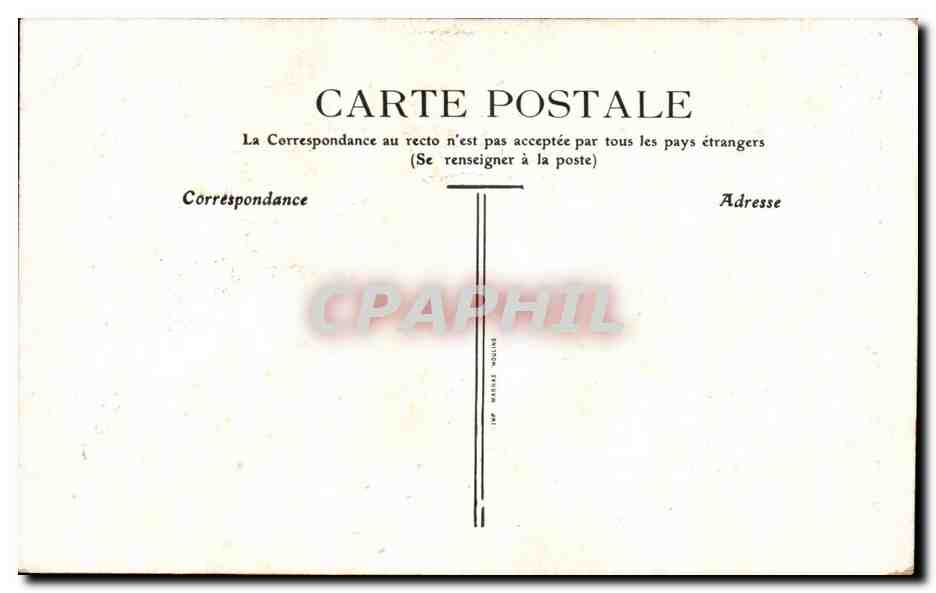 CPA Vichy Terrasse du Casino — Verso