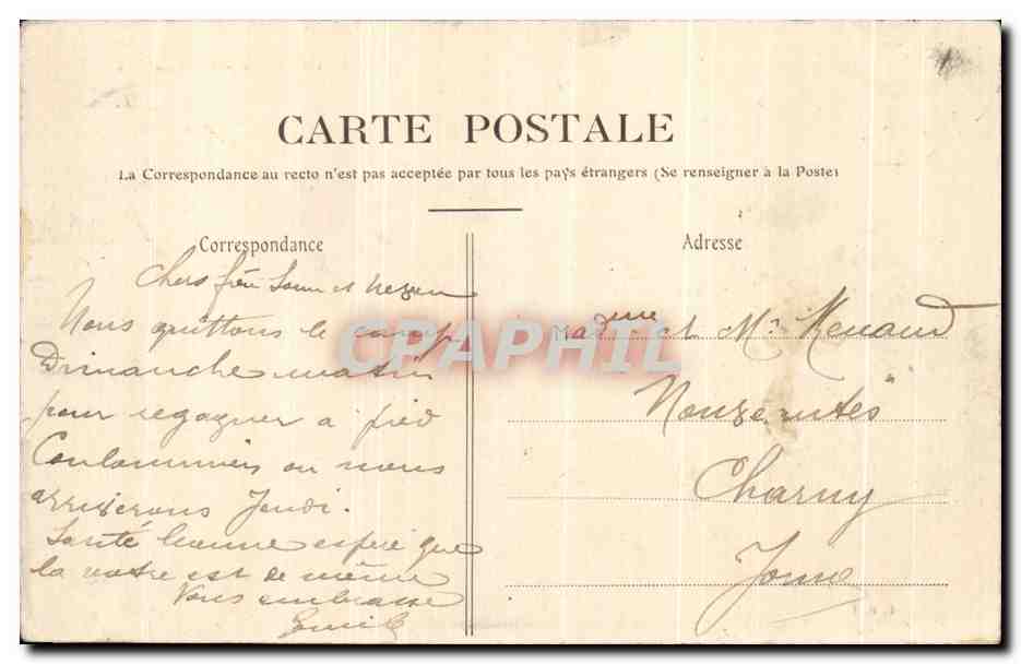 CPA Reims Hotel de ville — Reverso