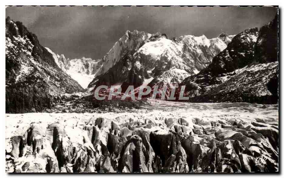 CPA Chamonix Mont Blanc Les Seracs Les Jorasses et I'Aiguille du Tacul