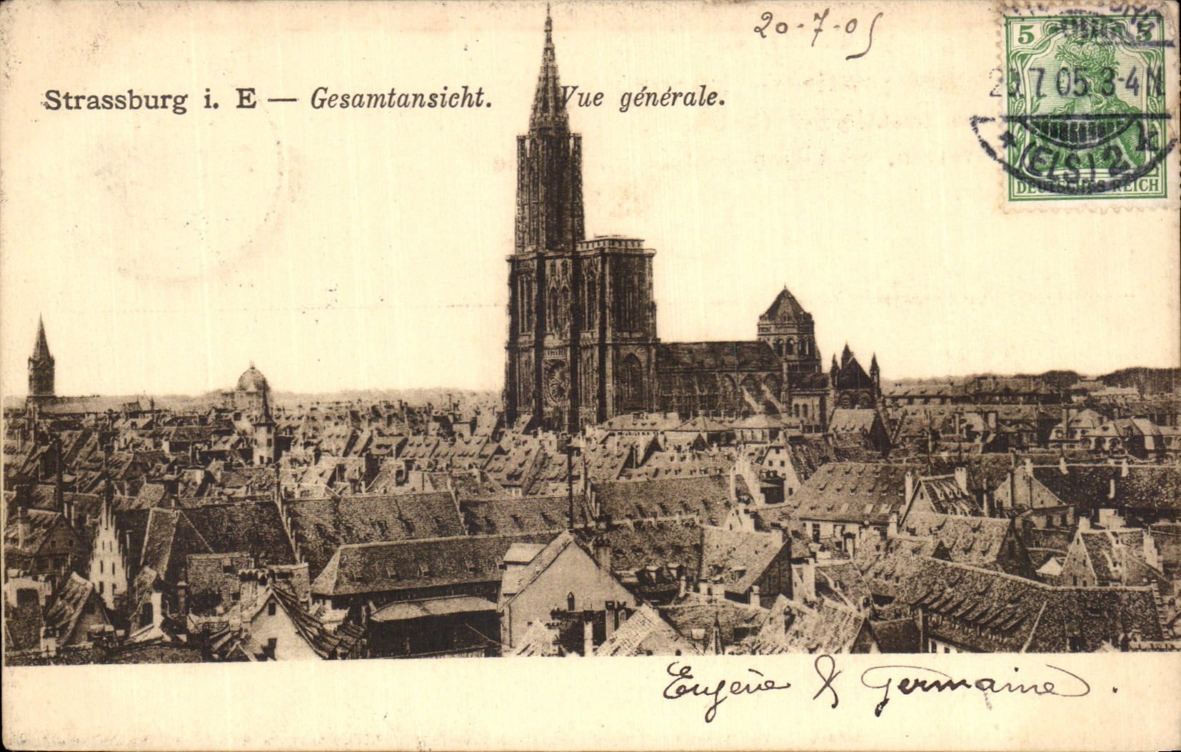 CPA Strassburg Gesamtansicht Vue generale