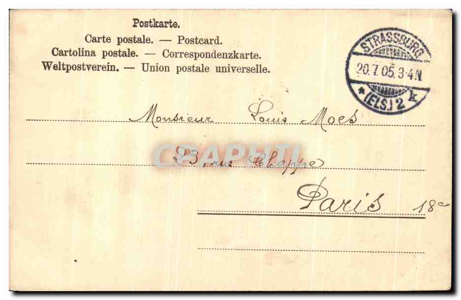 CPA Strassburg Gesamtansicht Vue generale — Rückseite