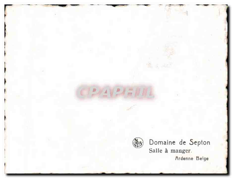 CPA Domaine de Septon Salle a Manger Ardenne belge — Rückseite