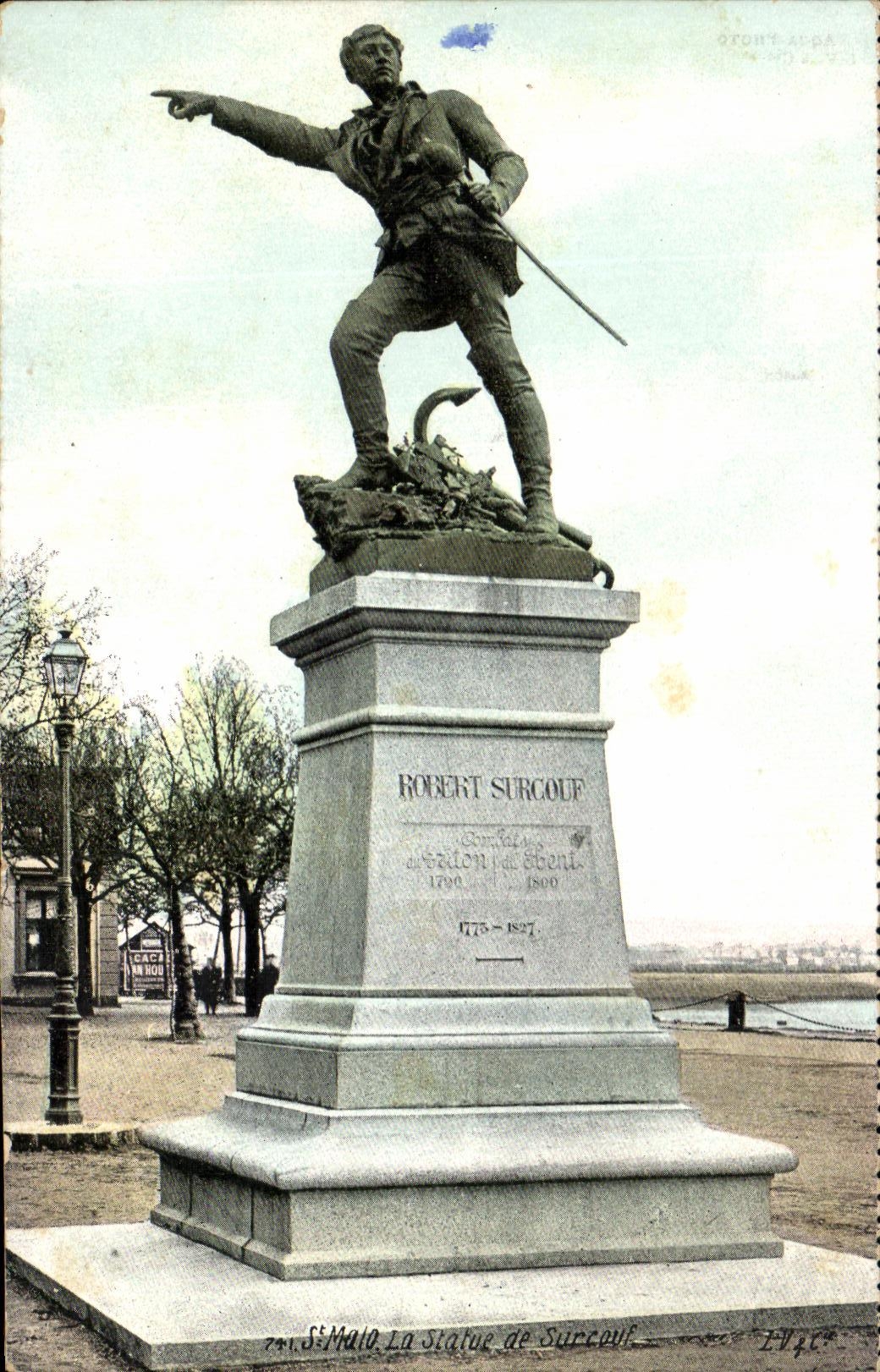 Estatua de Robert Surcouf — Saint-Malo — editada por L.V. & Cie