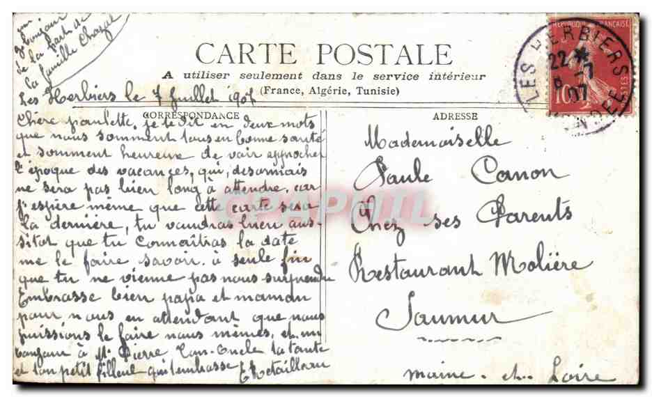 CPA Paris Arc De Triomphe — Rückseite