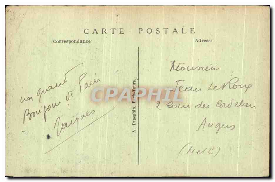 CPA Paris A La Chambre Des Deputes  — Verso